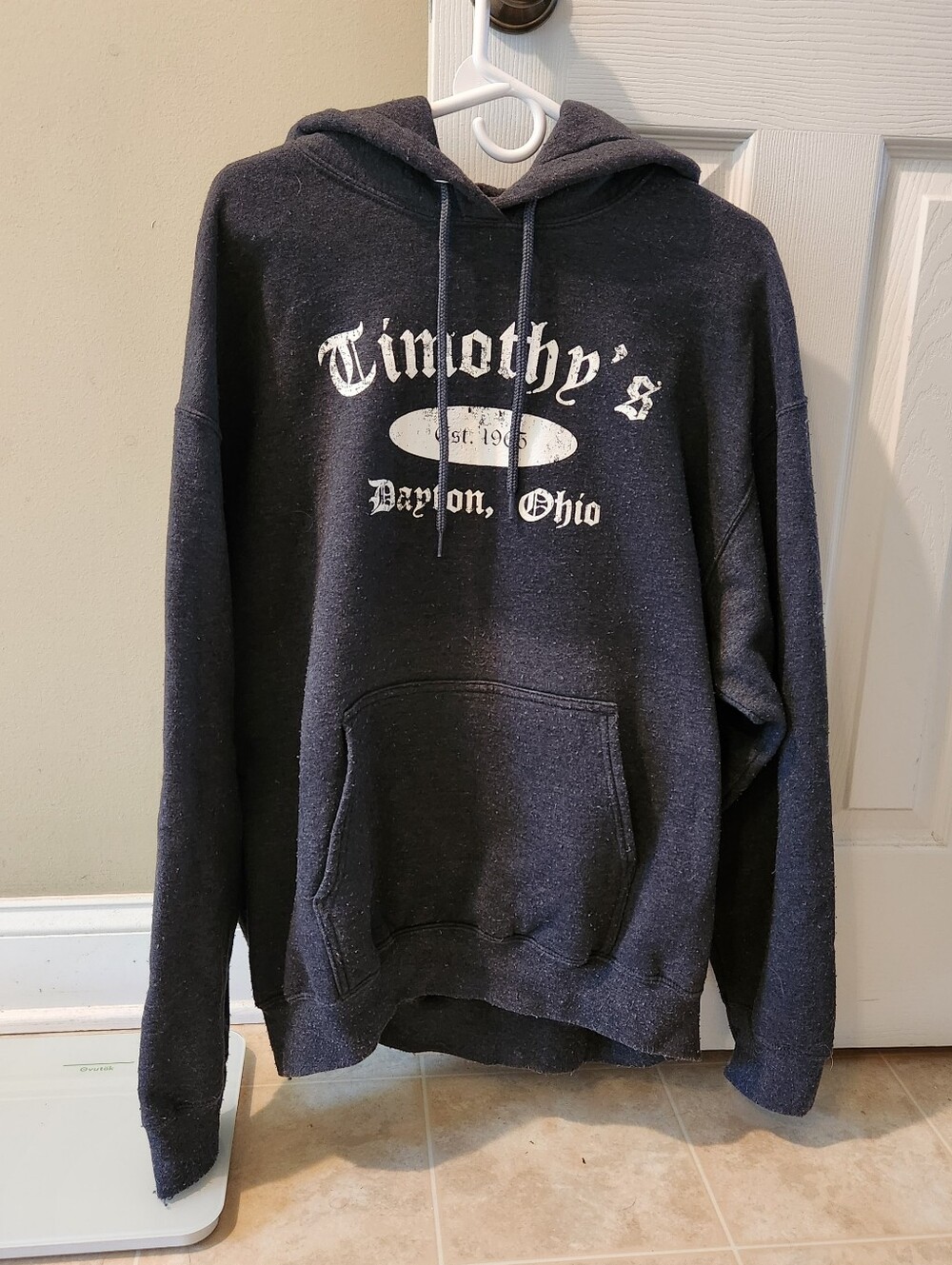 Timothy's Bar original fleece sweatshirt in dark gray